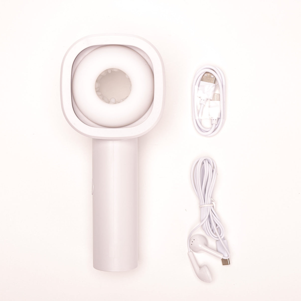 Velvet Touch masturbator posuwisty cyberskóra ładowany usb biały – zdjęcie 1