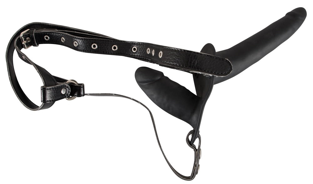 You2Toys Double Strap On Black — silikonowy zestaw