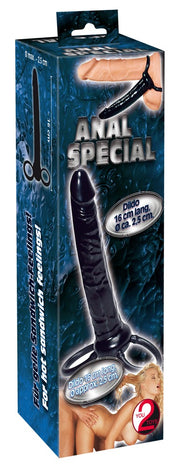 You2Toys Anal Special — model TPR z pierścieniami — Czarny — opakowanie lub drugi widok