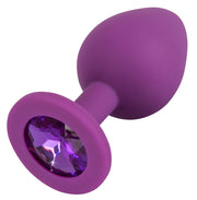 Colorful Joy Jewel — ozdobny korek analny — Medium — fioletowy 8 cm