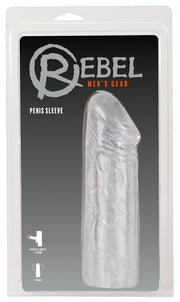 Rebel Mega Dick Sleeve — nakładka TPE — Przezroczysty