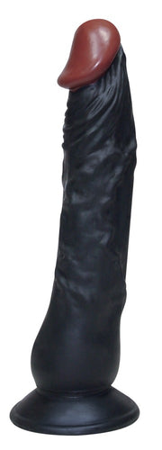 European Lover — dildo z PVC z przyssawką — 23 cm — ciemny