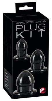 You2Toys Plug Kit — zestaw 3 czarnych korków TPR — 53157000000 — opakowanie lub drugi widok