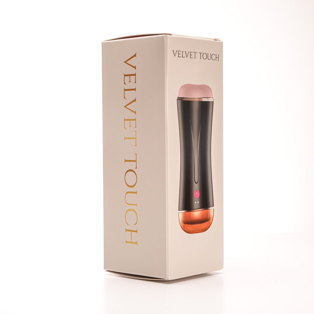 Velvet Touch masturbator z wibracją dwustronny wagina anus cyberskóra ładowany usb czarny – zdjęcie 1