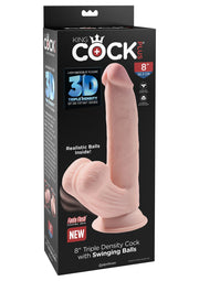 Dildo Z Przyssawką 3D Cock Swinging Balls 8 Inch King Cock — zdjęcie produktu 3 od PLAYROOM