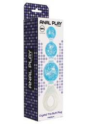ToyJoy Crystal Trio Medium — niebieski model silikonowy — 10603-X-BLUE — opakowanie lub drugi widok