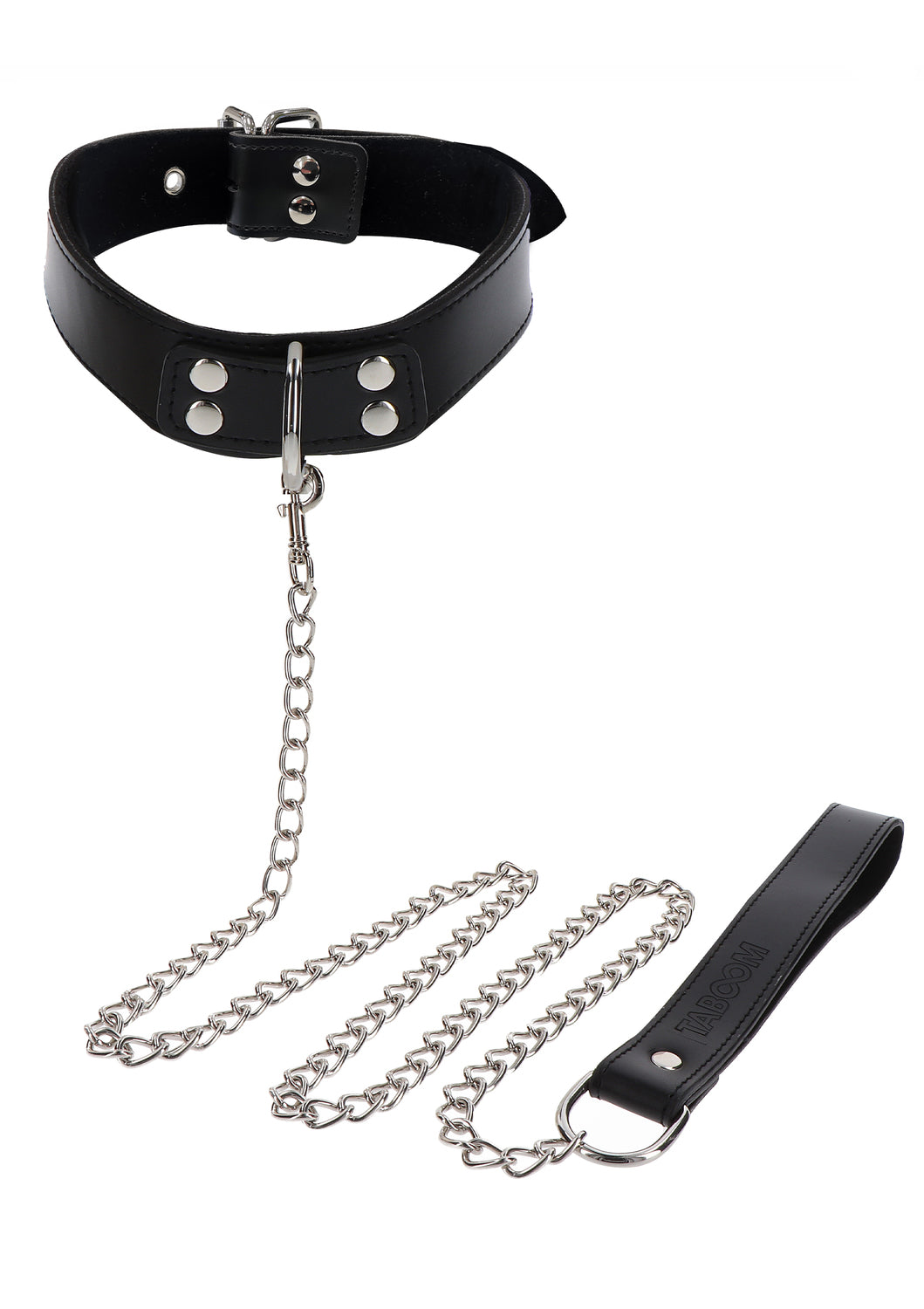 Obróżka Ze Smyczą Elegant Collar And Chain Leash Black Taboom — zdjęcie produktu od PLAYROOM