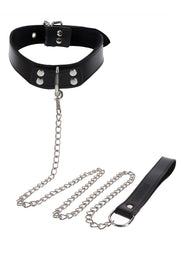 Obróżka Ze Smyczą Elegant Collar And Chain Leash Black Taboom — zdjęcie produktu od PLAYROOM