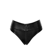 Figi F276 Snake wetlook panty with zipper XL Noir Handmade — zdjęcie produktu od PLAYROOM