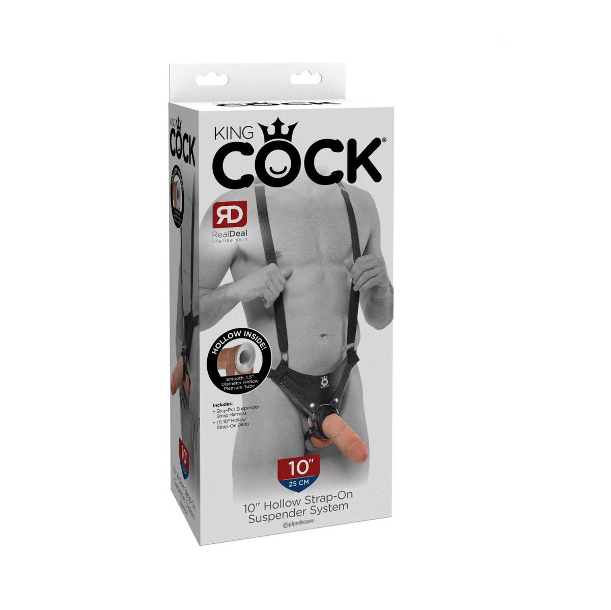 Uprząż Z Dildo King Cock 10 Hollow Strap On Suspoender System Pipedream — zdjęcie produktu od PLAYROOM