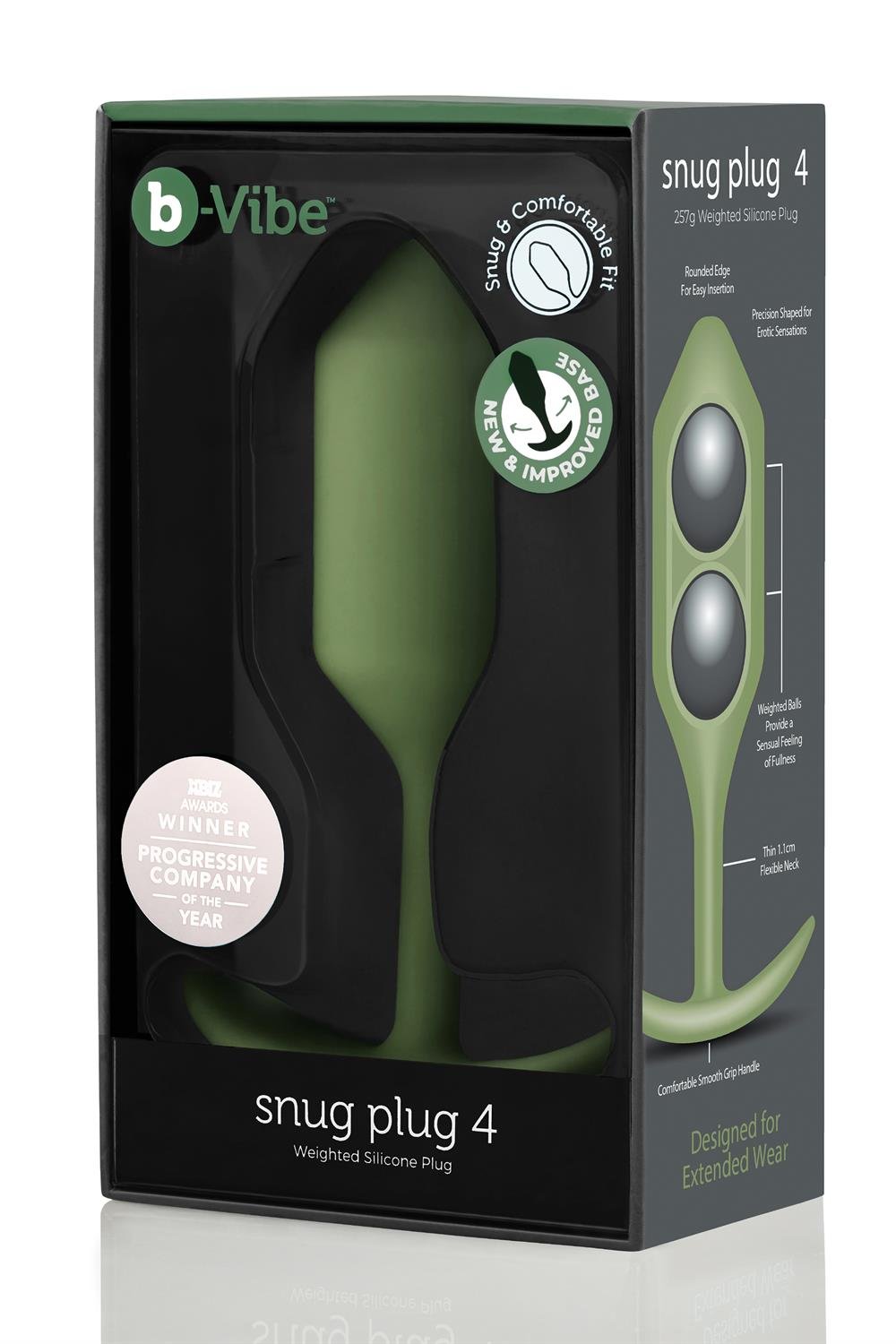 Korek analny Snug Plug 4 Army b-Vibe — zdjęcie produktu od PLAYROOM