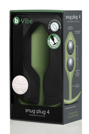 Korek analny Snug Plug 4 Army b-Vibe — zdjęcie produktu od PLAYROOM
