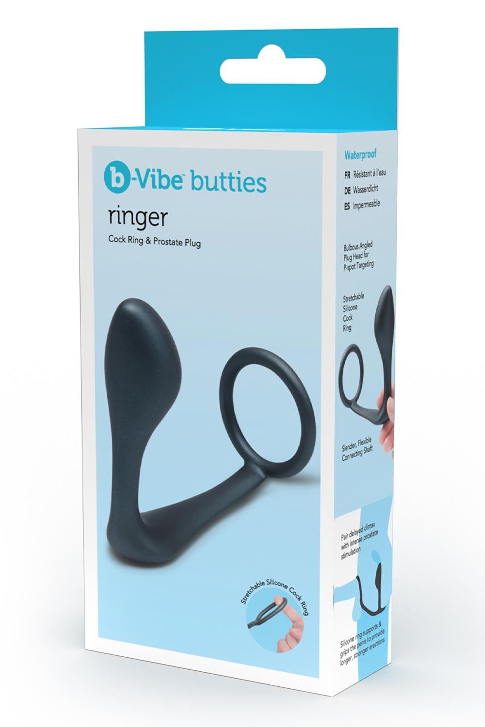 Korek analny z pierścieniem Ringer Cock Ring & Plug b-Vibe — zdjęcie produktu od PLAYROOM
