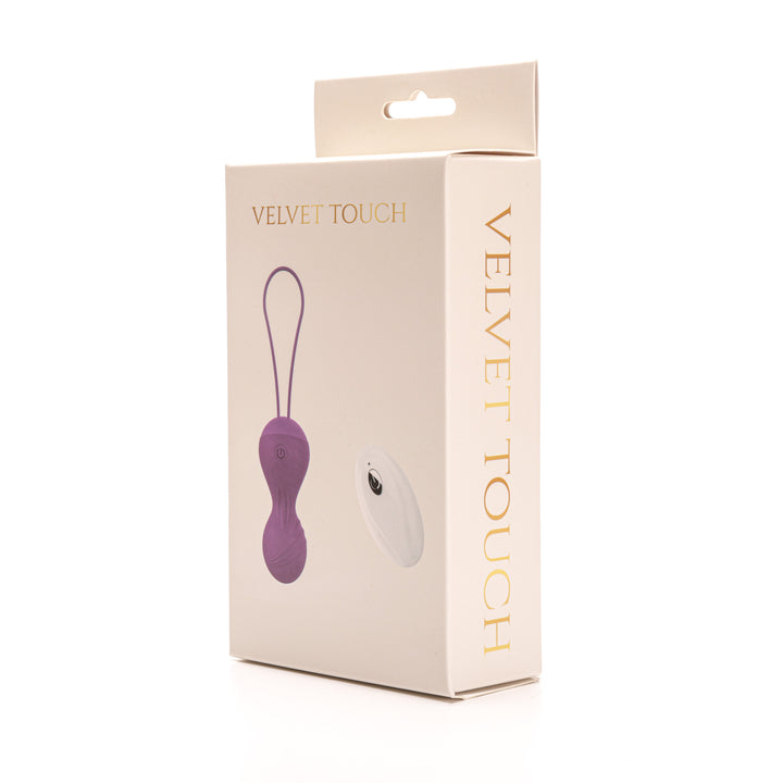 Velvet Touch – kulki wibrujące USB z pilotem, fioletowe