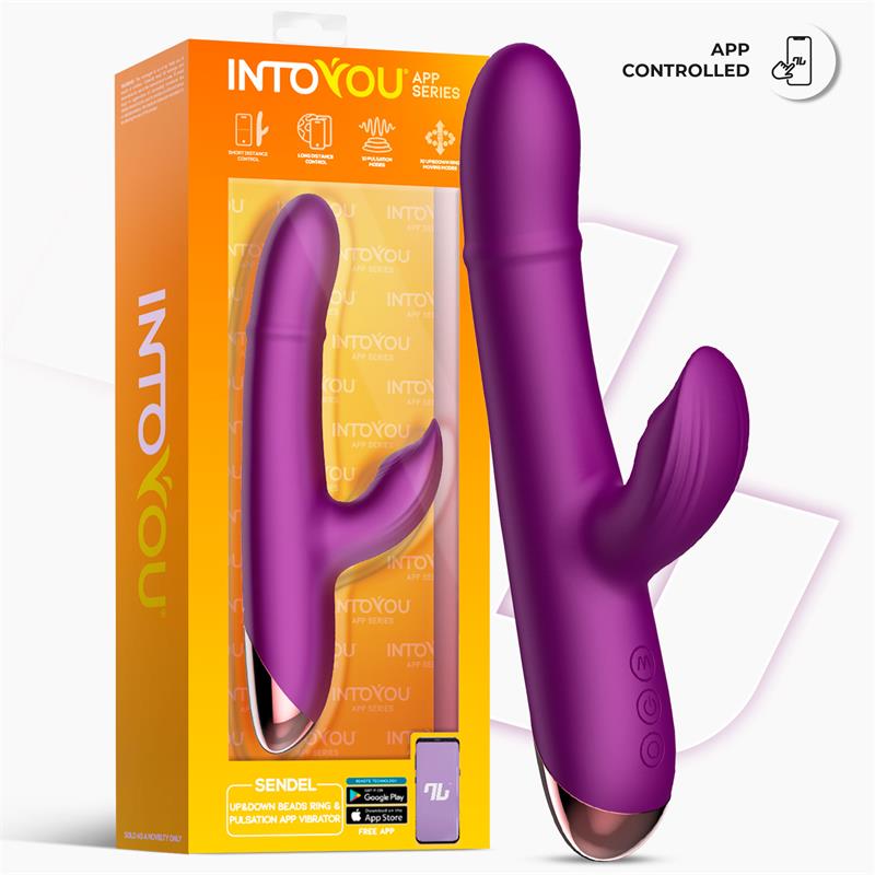 Sendel Vibe with Up and Down Internal Beads Ring and Pulsation with App – fotografia 1