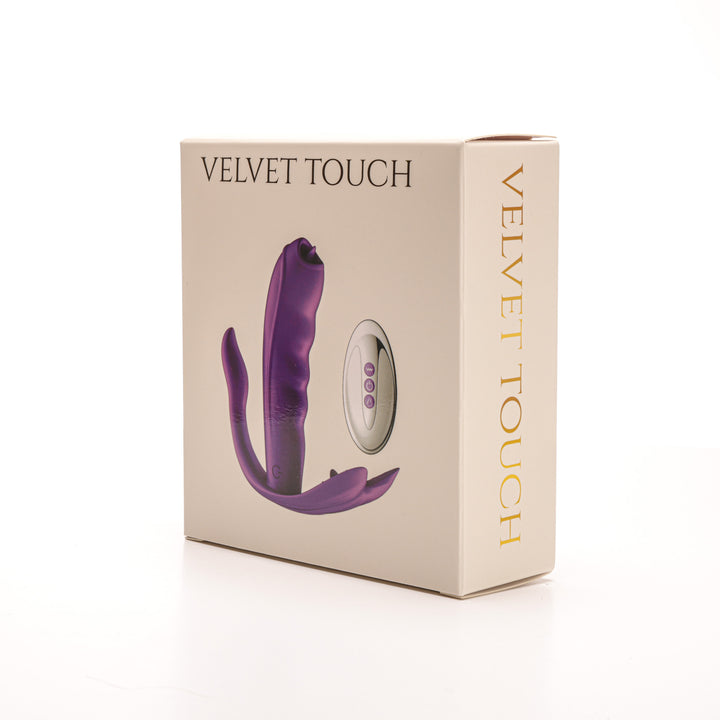 Velvet Touch – stymulator z pilotem i podgrzewaniem, fioletowy