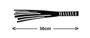 Rysunek wymiarów: ZADO — czarny skórzany pejcz 56 cm — 20401741001