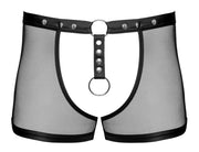 Svenjoyment — czarne bokserki jock z paskami wetlook