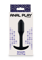 ToyJoy Smooth Plug — czarny korek silikonowy S–XL — Small — 9,7 cm — opakowanie lub drugi widok