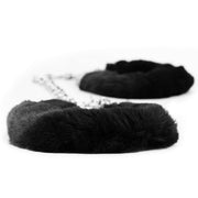 LOVETOY Kajdanki Fluffy Leg Cuffs Czarne — zdjęcie produktu ToyStore
