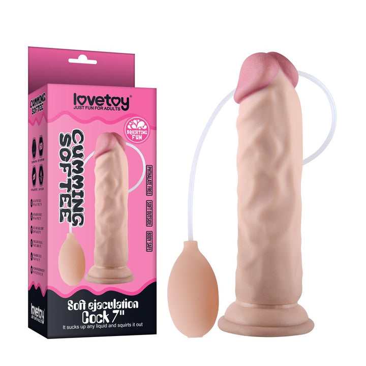 LOVETOY Squirting 8,5″ – manualny model TPE z przyssawką