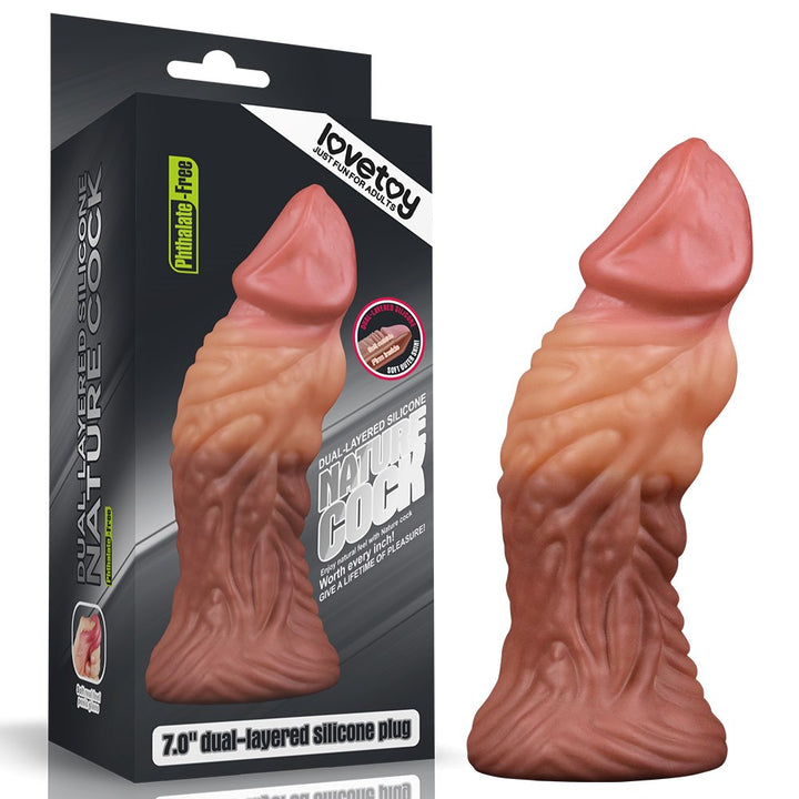 LOVETOY Korek Analny 7.0'' Dual Layered Platinum Silicone Plug