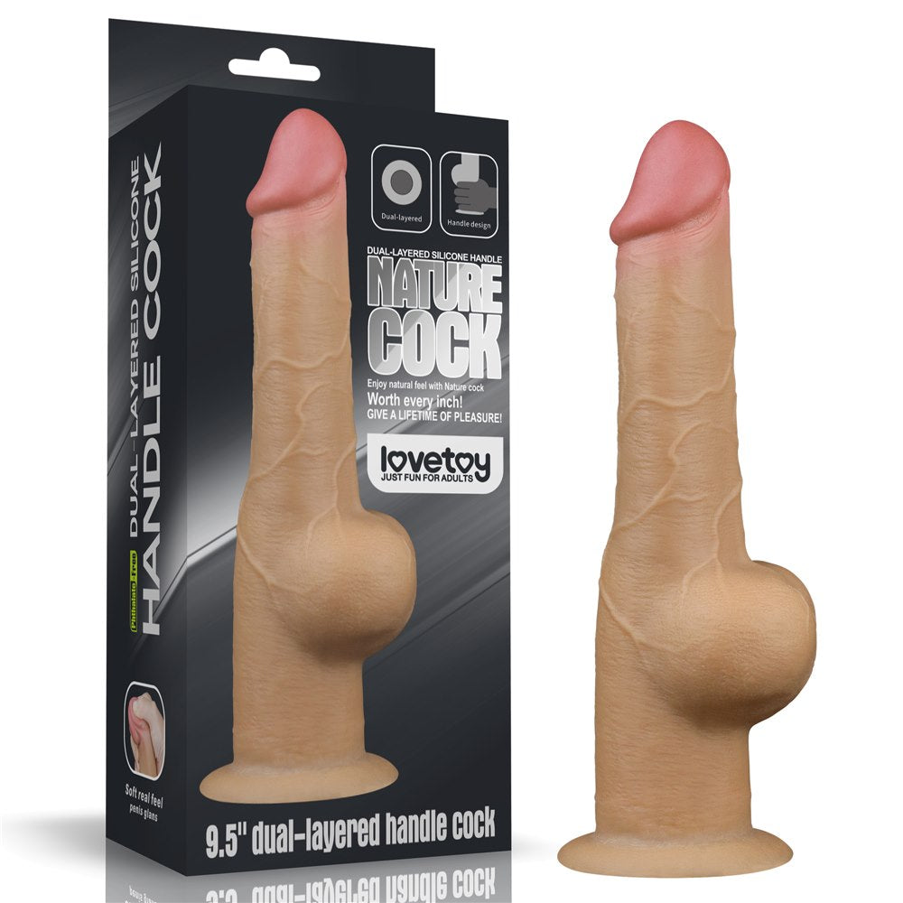 LOVETOY — DONG 9.5'' DUAL LAYERED HANDLE COCK – zdjęcie 1