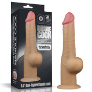LOVETOY — DONG 9.5'' DUAL LAYERED HANDLE COCK – zdjęcie 1