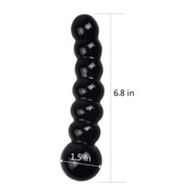 Dildo 6.8″ glass romance czarny – zdjęcie 3 ze źródła dostawcy