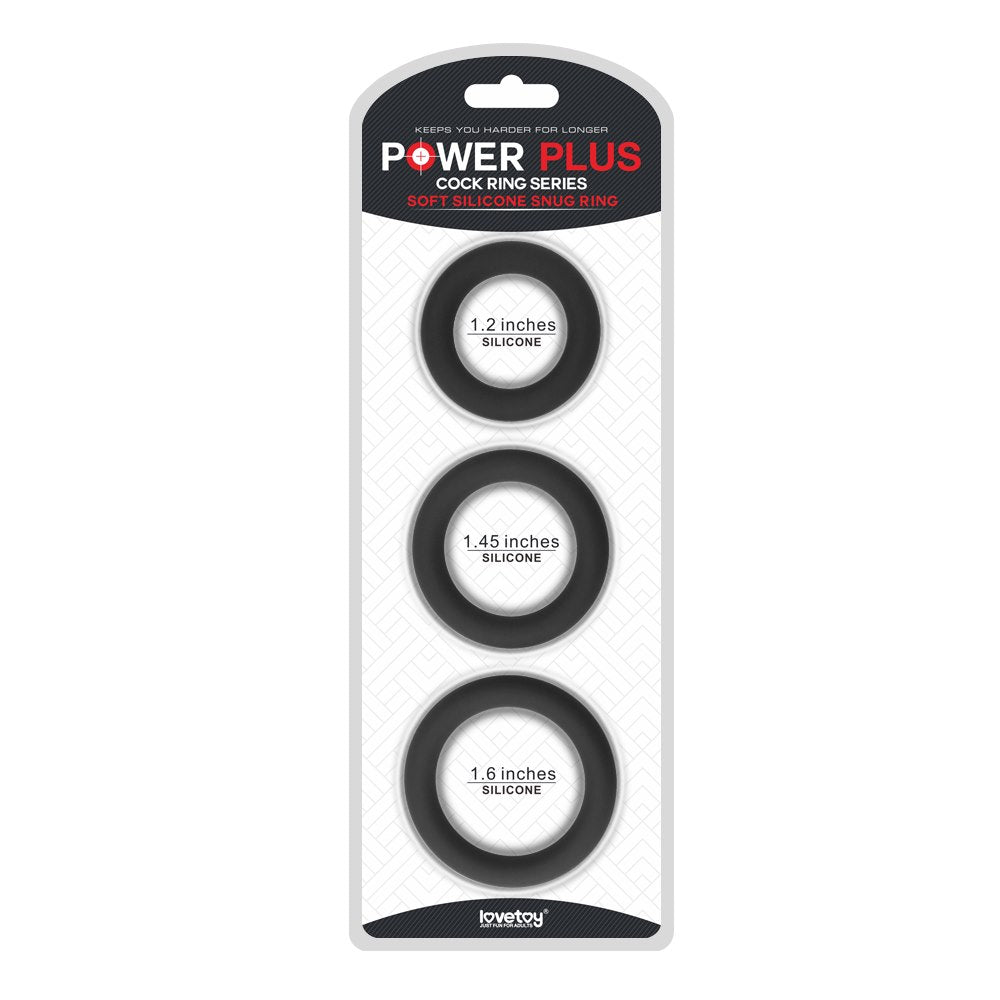 LOVETOY Power Plus Soft Silicone Snug Ring – zestaw3 — zdjęcie produktu LOVETOY / ToyStore