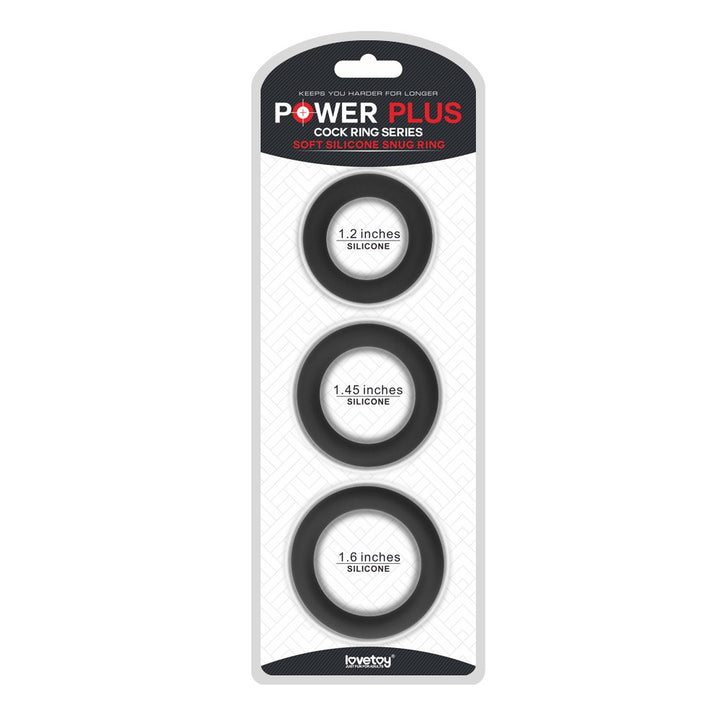 LOVETOY Power Plus Soft Silicone Snug Ring – zestaw 3