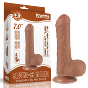 LOVETOY — DONG 7'' SLIDING SKIN DUAL LAYER – zdjęcie 1