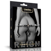 LOVETOY Rebellion Heavy Metal Handcuffs — srebrne kajdanki — zdjęcie produktu LOVETOY / ToyStore