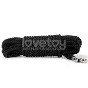 LOVETOY Rebellion Ebony Silky Bondage Rope — czarna lina 10 m — zdjęcie produktu LOVETOY / ToyStore