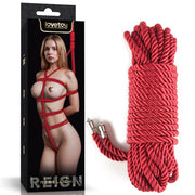 LOVETOY Rebellion Crimson Silky Bondage Rope — czerwona lina 10 m — zdjęcie produktu LOVETOY / ToyStore