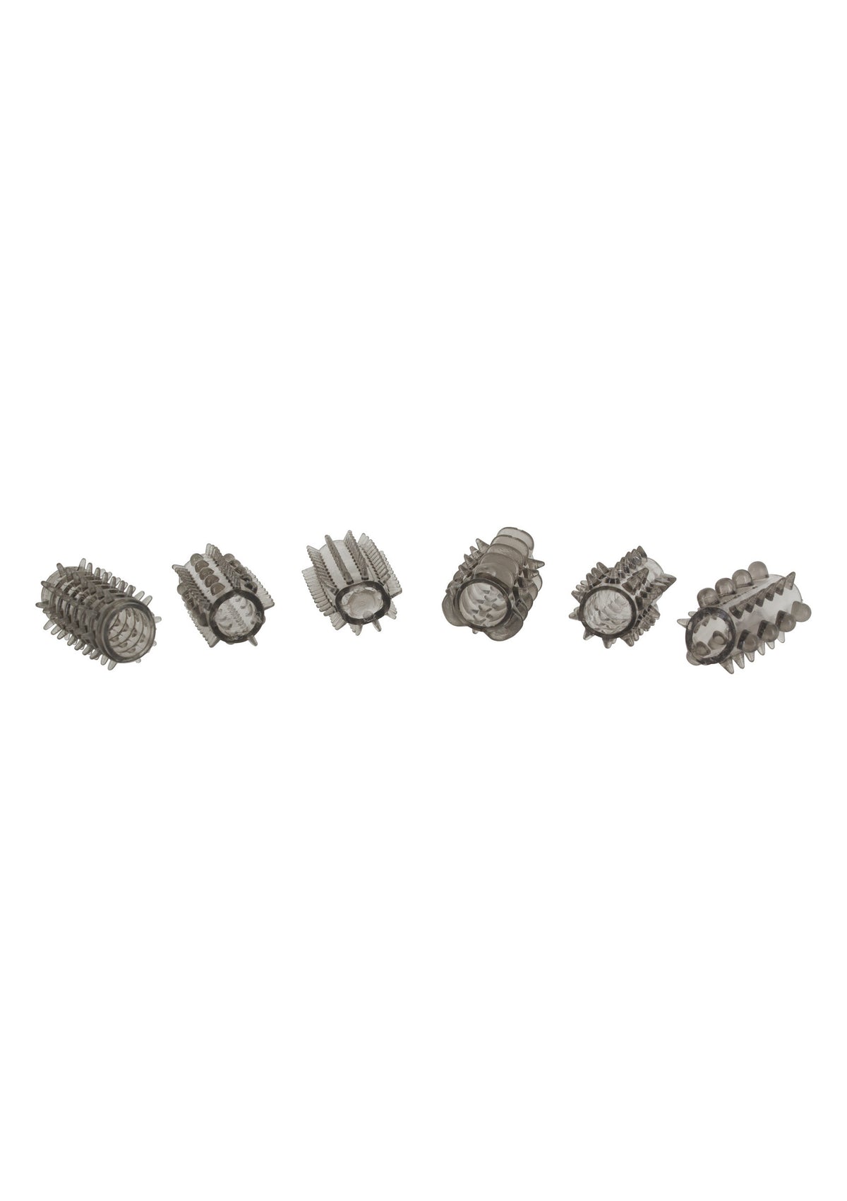 ToyJoy Power Sleeve Set — zestaw 6 nakładek TPE — Dymny