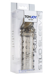ToyJoy Power Stud Sleeve — nakładka TPE z wypustkami — Dymny — opakowanie lub drugi widok