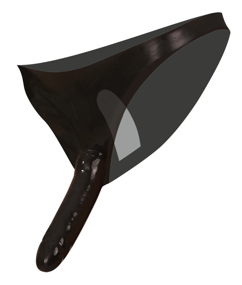 LateX — slipy lateksowe z dwoma dildo, S–L — S–L