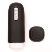 Velvet Touch masturbator z wibracją ssaniem cyberskóra ładowany usb czarny – zdjęcie 2