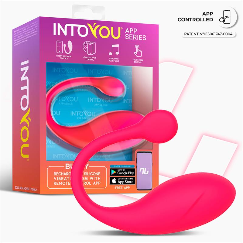 Bulby Vibrating Egg with App Dark Pink – fotografia 1