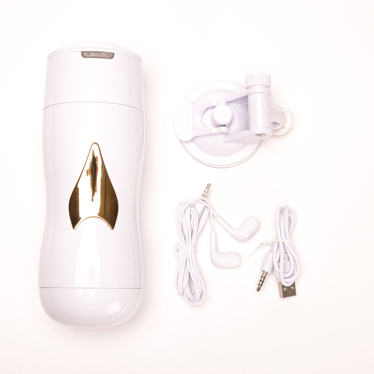 Velvet Touch masturbator z wibracją wagina cyberskóra ładowany usb biały – zdjęcie 1