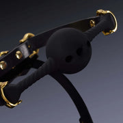Czarny Knebel Middle Heart-Shaped Breathable Mouth Gag UPKO — zdjęcie produktu PLAYROOM