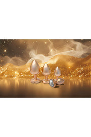 Korek Analny Gleaming Love Pearl Gold Plug Medium Dreamtoys — zdjęcie produktu od PLAYROOM