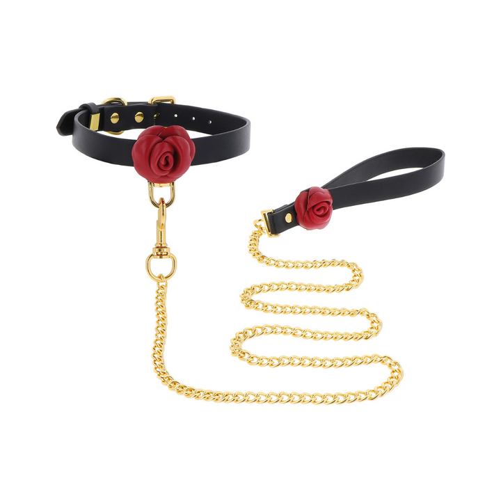 Obróżka Ze Smyczą Wild Roses Collar & Leash Taboom