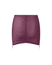 Promees Reina Burgundy – spódniczka, burgundowy, rozmiar XS/S – ujęcie 2