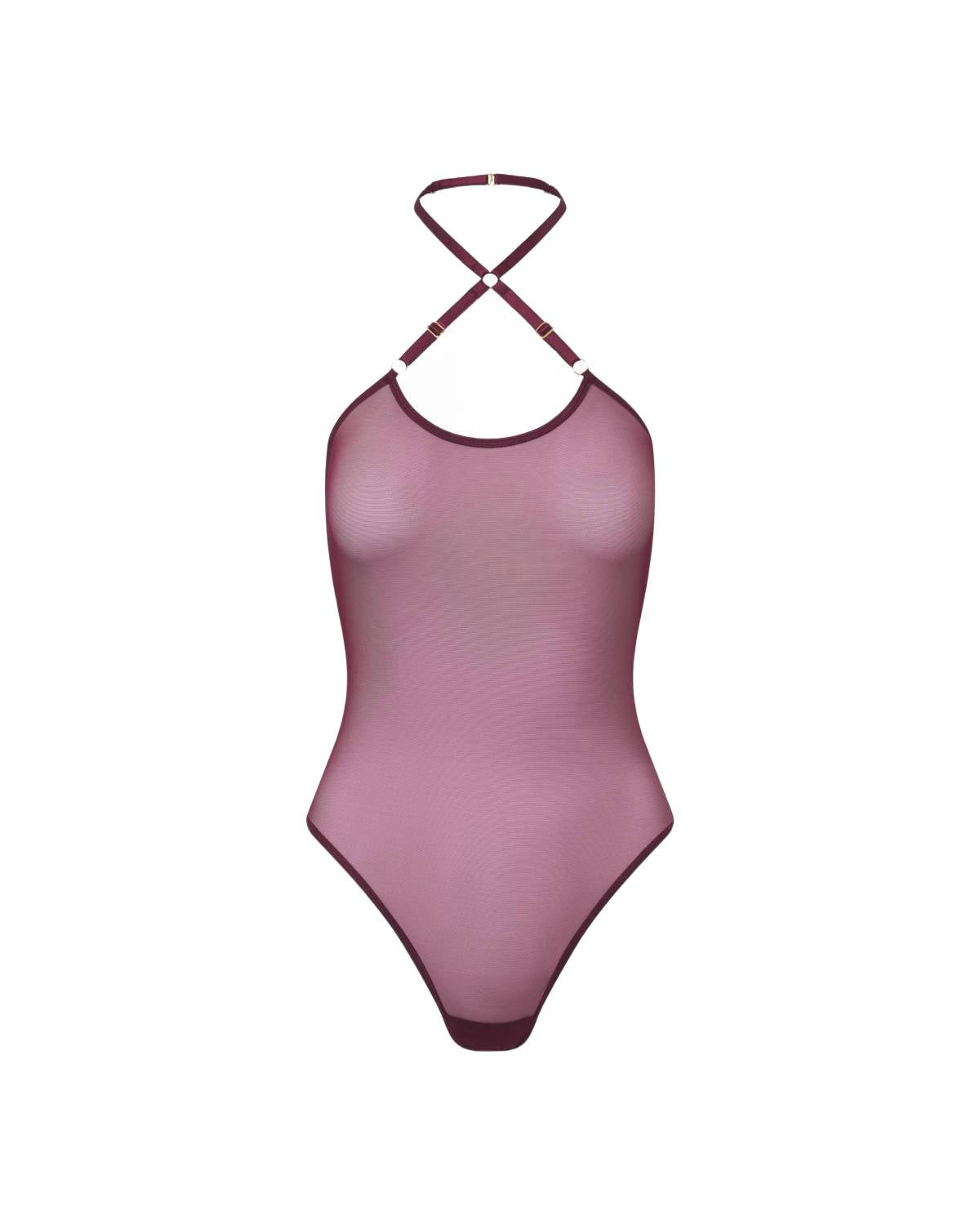 Promees Batty Burgundy – body, burgundowy, rozmiar M/L – ujęcie 1