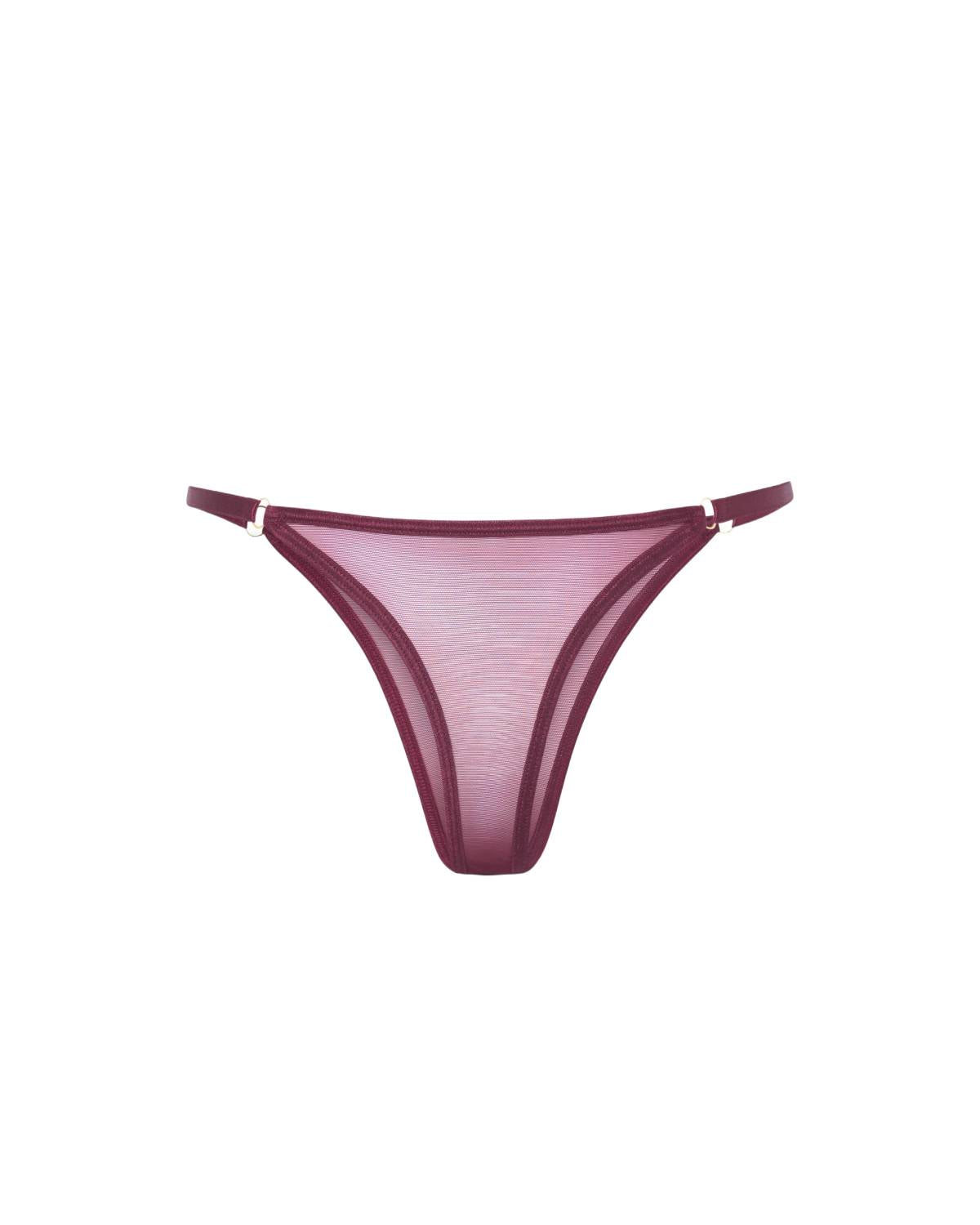 Ginny Burgundy Stringi S/M Promees — zdjęcie produktu od PLAYROOM