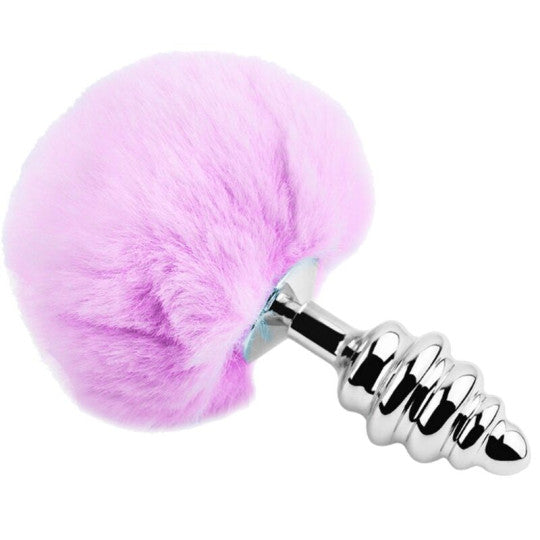 Korek Analny Z Ogonkiem Metal Anal Fluffy Twist Plug Lila M Alive — zdjęcie produktu 1 od PLAYROOM