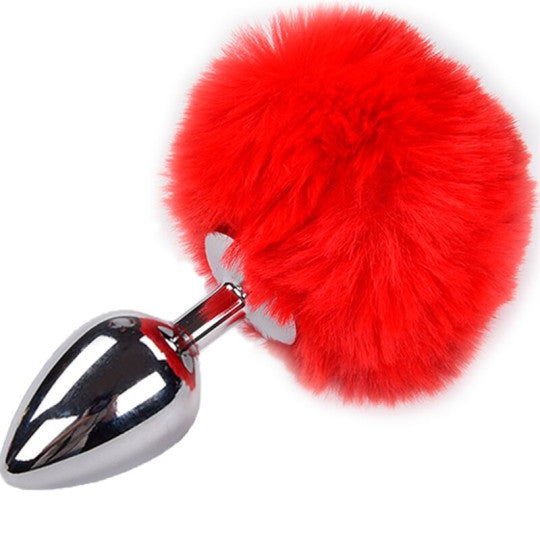 Korek Analny Z Ogonkiem Metal Anal Fluffy Plug Red S Alive — zdjęcie produktu od PLAYROOM