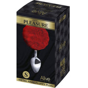 Korek Analny Z Ogonkiem Metal Anal Fluffy Plug Red S Alive — zdjęcie produktu od PLAYROOM